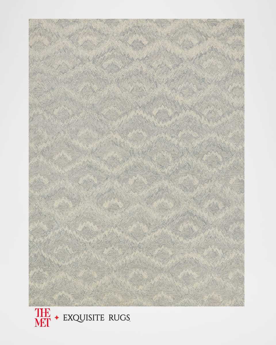 Bargello Hand-Tufted Gray Rug, 6' x 9'